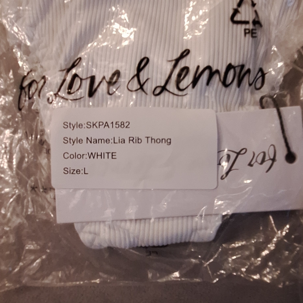 NEW FOR LOVE & LEMONS Elegant White Lace Trimmed Women's Intimate (Bottoms) - Picture 2 of 5
